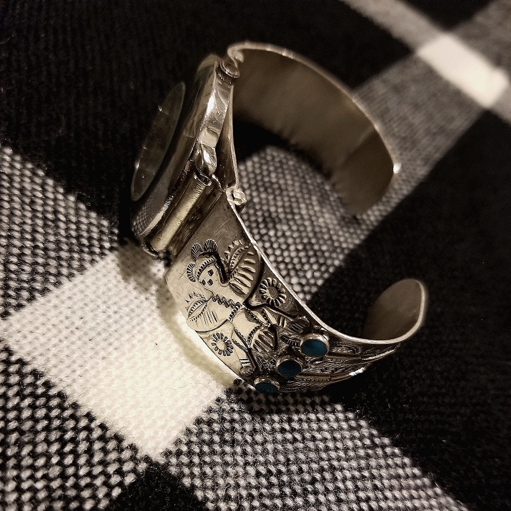 Sterling and Turquoise Cuff Watch